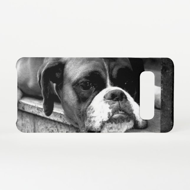 Funda Para Samsung Galaxy Boxer Dog en Windowsill sgcna (Reverso horizontal)