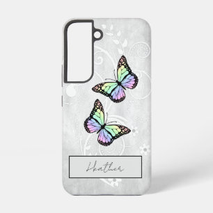 Funda Para Samsung Galaxy S22 Brillantes mariposas arcoiris