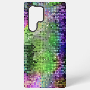 Funda Para Samsung Galaxy S22 Ultra Brillo y lentejuelas de disco verdes y azules impr