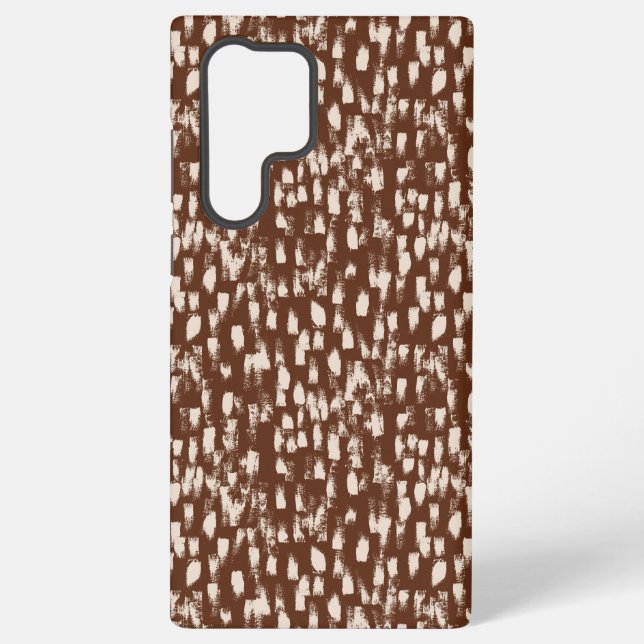 Funda Para Samsung Galaxy Brown Cream Beige Abstract Pattern (Reverso )