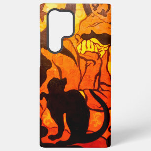 Funda Para Samsung Galaxy S22 Ultra Bruja de Halloween con gato negro