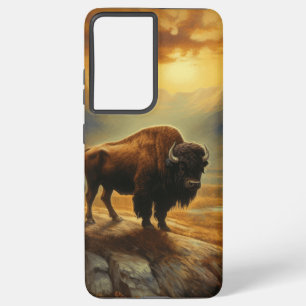 Funda Para Samsung Galaxy S21 Ultra Buffalo Bison Sunset Silhouette