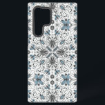 Funda Para Samsung Galaxy S22 Ultra Bugs, negro y azul<br><div class="desc">Patrón simétrico dibujado a mano con varios insectos,  mariposas y arañas</div>