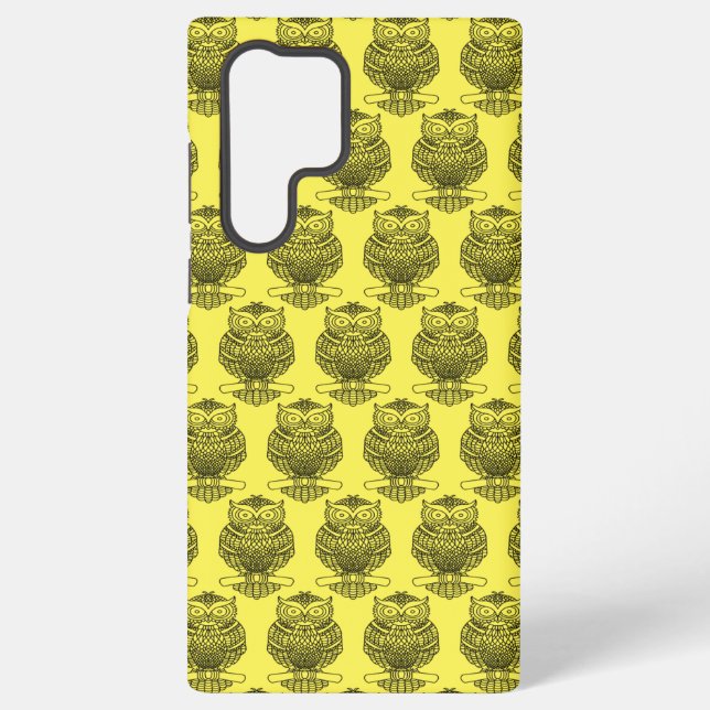 Funda Para Samsung Galaxy Búho (amarillo) - Funda Samsung (Reverso )