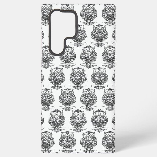 Funda Para Samsung Galaxy Búho (blanco) - Funda Samsung (Reverso )