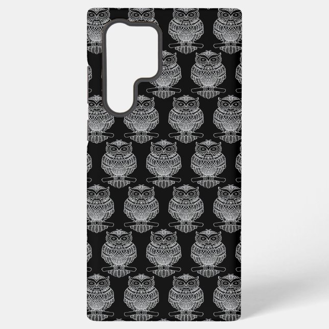 Funda Para Samsung Galaxy Búho (negro) - Funda Samsung (Reverso )