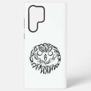 Funda Para Samsung Galaxy S22 Ultra Búho Tribal Blanco y Negro