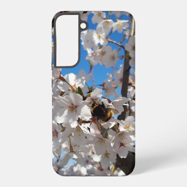 Funda Para Samsung Galaxy Bumblebee en flor de cerezo salvaje (Reverso )