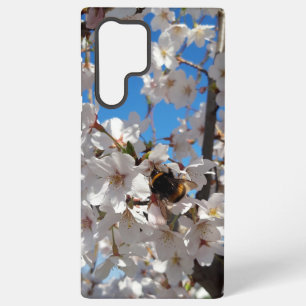 Funda Para Samsung Galaxy S22 Ultra Bumblebee en flor de cerezo salvaje