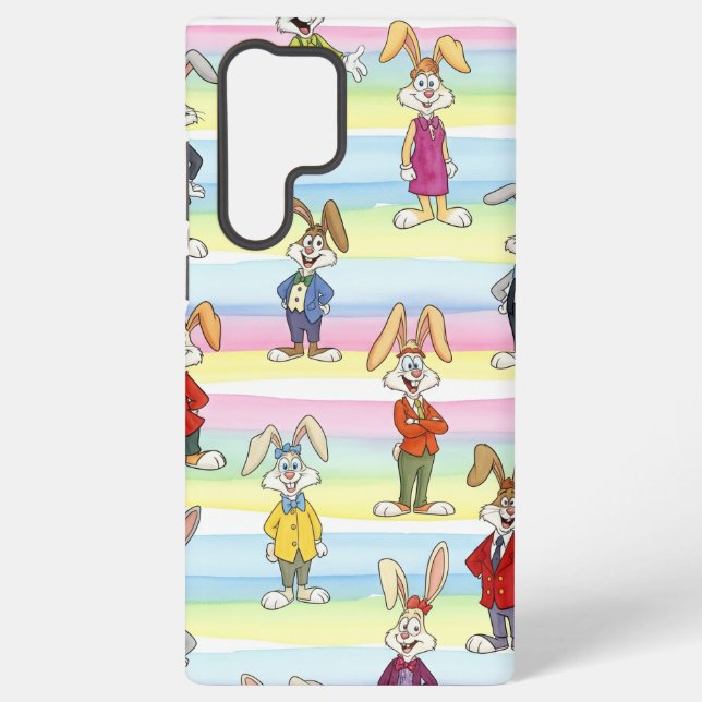 Funda Para Samsung Galaxy  Bunnies in Stripes, by Natasha Us (Reverso )