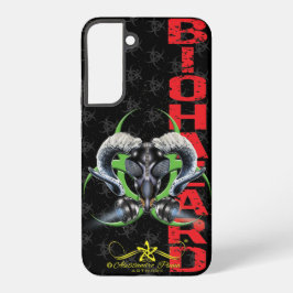 FUNDA PARA SAMSUNG GALAXY S22+ ¡BW! ¡ADVERTENCIA DE BIOPELIGRO! CALAVERA