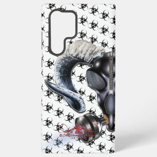 FUNDA PARA SAMSUNG GALAXY S22 ULTRA ¡BW! ¡ADVERTENCIA DE BIOPELIGRO! CALAVERA
