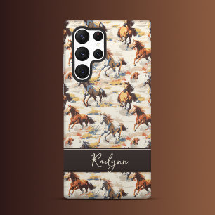 Funda Para Samsung Galaxy S22 Ultra Caballos al atardecer