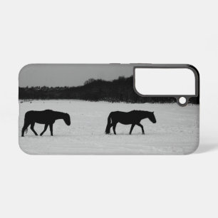 Funda Para Samsung Galaxy S22 Caballos con sgcnm de nieve