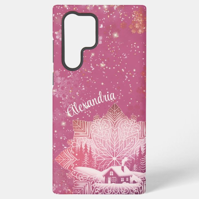 Funda Para Samsung Galaxy Cabina Snowflake (Reverso )