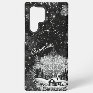 Funda Para Samsung Galaxy S22 Ultra Cabina Snowflake
