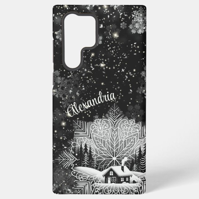 Funda Para Samsung Galaxy Cabina Snowflake (Reverso )