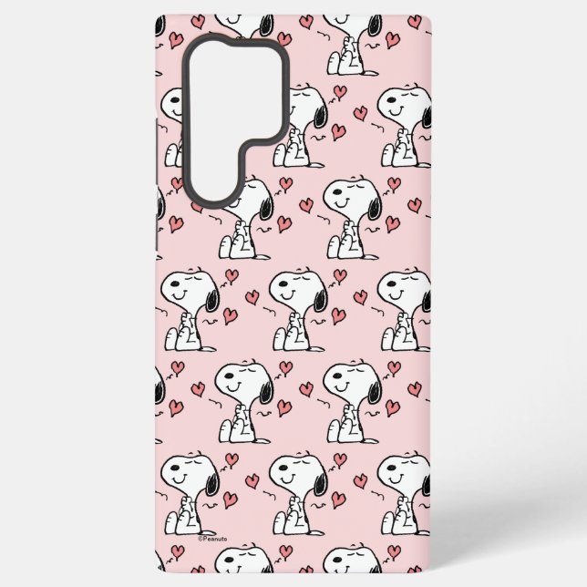 Funda Para Samsung Galaxy Cacahuetes | Corazones Snoopy (Reverso )