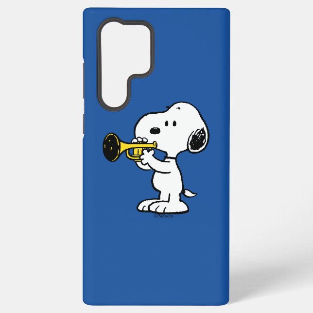 Funda Para Samsung Galaxy Cacahuetes | Jugador de trompeta Snoopy (Reverso )