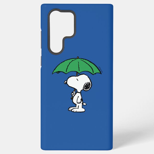 Funda Para Samsung Galaxy Cacahuetes | Snoopy Green Umbrella (Reverso )