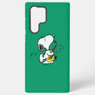 Funda Para Samsung Galaxy S22 Ultra Cacahuetes   Snoopy Tocando el Saxofón