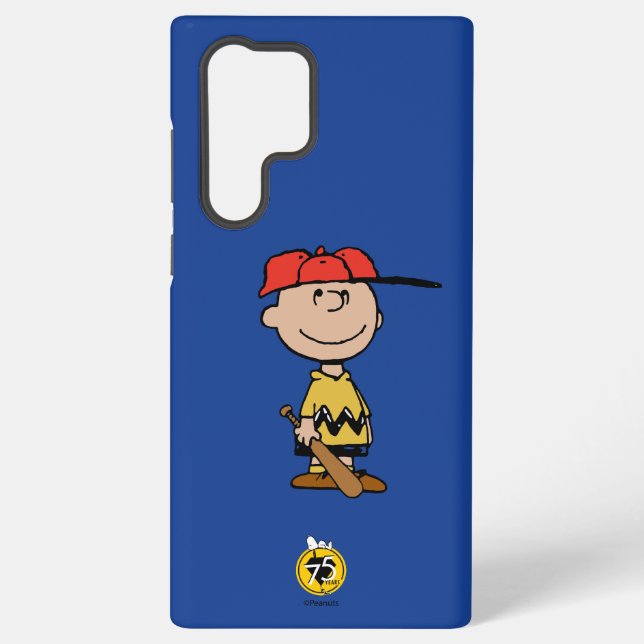 Funda Para Samsung Galaxy Cacahuetes | Sonrisa de béisbol Charlie Brown (Reverso )