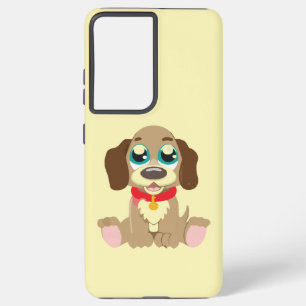 Funda Para Samsung Galaxy S21+ Cachorro Adorable Con Ojos Hermosos