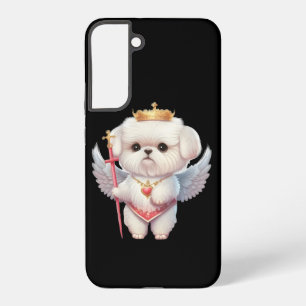 Funda Para Samsung Galaxy S22+ Cachorro ángel maltés, amantes y dueños de perros