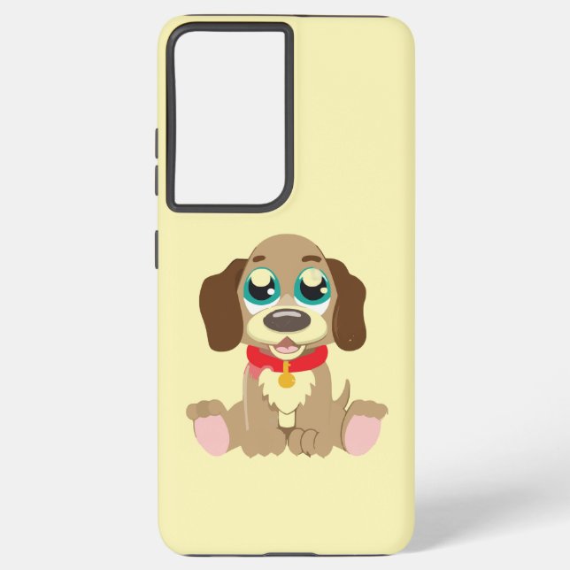 Funda Para Samsung Galaxy Cachorro con ojos hermosos (Reverso )