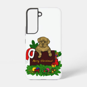 Funda Para Samsung Galaxy S22 Cachorro de Navidad