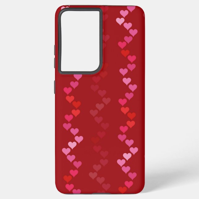 Funda Para Samsung Galaxy Cadenas de corazón (Reverso )
