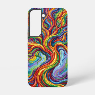Funda Para Samsung Galaxy S22 Caja Samsung Abstract Tree Life Rainbow Melting