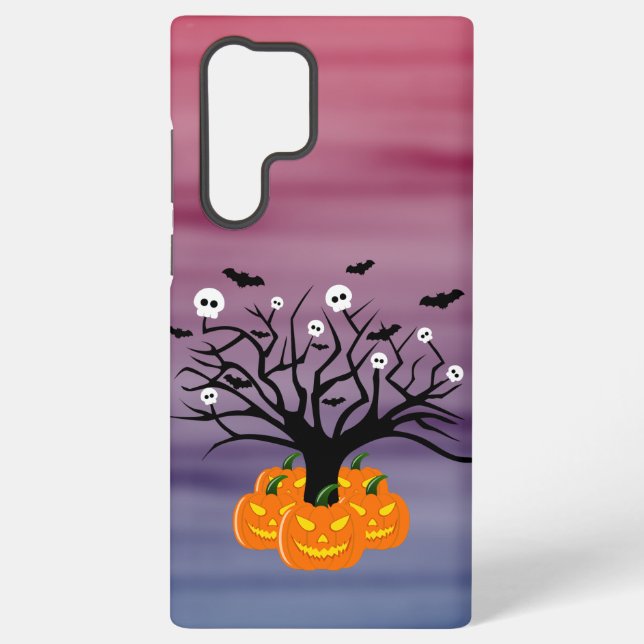 Funda Para Samsung Galaxy Calabaza de Halloween Jack del Árbol Muerto de los (Reverso )