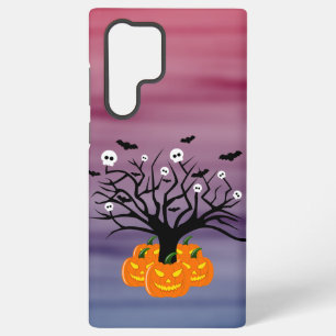 Funda Para Samsung Galaxy S22 Ultra Calabaza de Halloween Jack o' Lantern Árbol Muerto