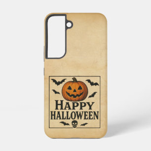Funda Para Samsung Galaxy S22 Calabaza vintage/clásica Feliz Halloween