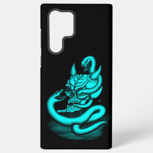 Funda Para Samsung Galaxy S22 Ultra Calavera - Cabeza de diablo con serpiente