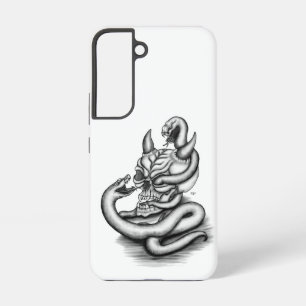 Funda Para Samsung Galaxy S22 Calavera - Cabeza de Diablo con Serpiente