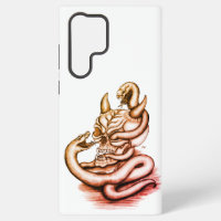 Calavera - Cabeza malvada con serpiente