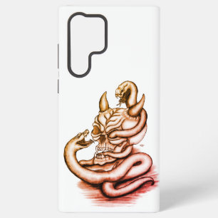 Funda Para Samsung Galaxy S22 Ultra Calavera - Cabeza malvada con serpiente