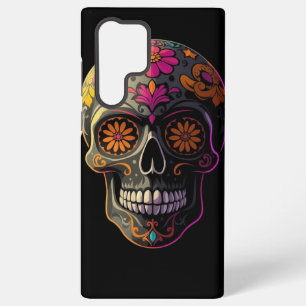 Funda Para Samsung Galaxy S22 Ultra Calavera de azúcar colorida arte floral estético