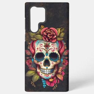 Funda Para Samsung Galaxy S22 Ultra Calavera de azúcar floral Día de los Muertos Españ