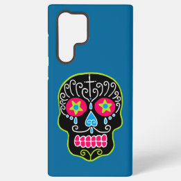 Funda Para Samsung Galaxy S22 Ultra Calavera de Azúcar Negra