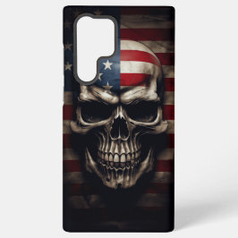 Funda Para Samsung Galaxy S22 Ultra Calavera de la bandera americana