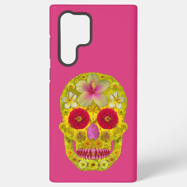 Funda Para Samsung Galaxy Calavera Floral 8 (Reverso )