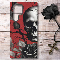 Calavera gótica con Rosa negro