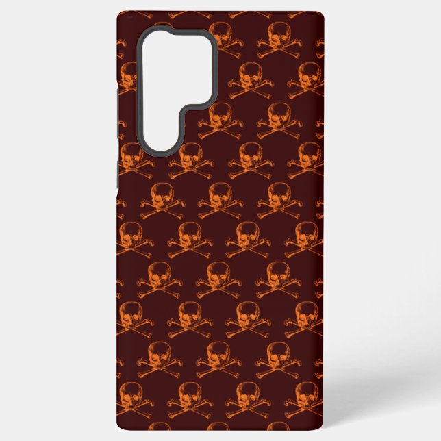 Funda Para Samsung Galaxy Calavera vintage y cruces (Reverso )