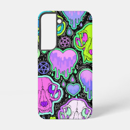Funda Para Samsung Galaxy S22 Calaveras Trippy Cat