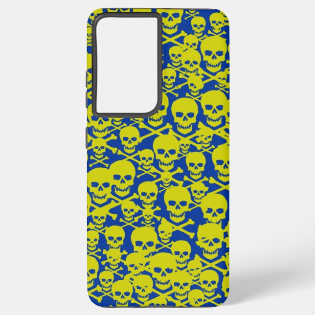 Funda Para Samsung Galaxy Calaveras y huesos cruzados (Reverso )
