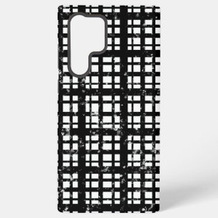 Funda Para Samsung Galaxy S22 Ultra Calcetines de tripulación a cuadros en blanco y ne