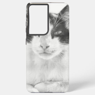 Funda Para Samsung Galaxy S21 Ultra Calico Cat Retro Halftone